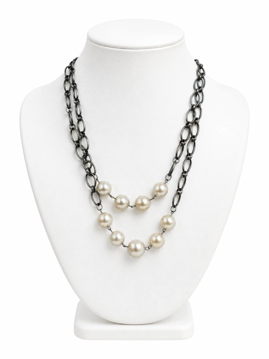 Jewelry - Vintage Style Multi-strand Layered Chunky Large Faux Pearl Necklace